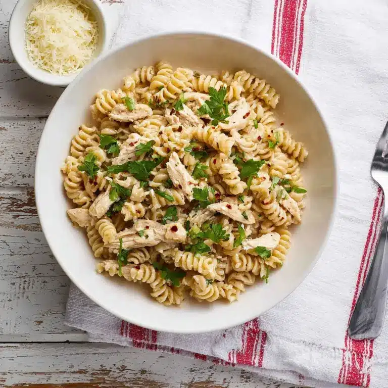 Crockpot Garlic Parmesan Chicken Pasta Recipe