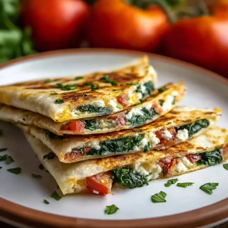 Spinach and Feta Quesadillas Recipe