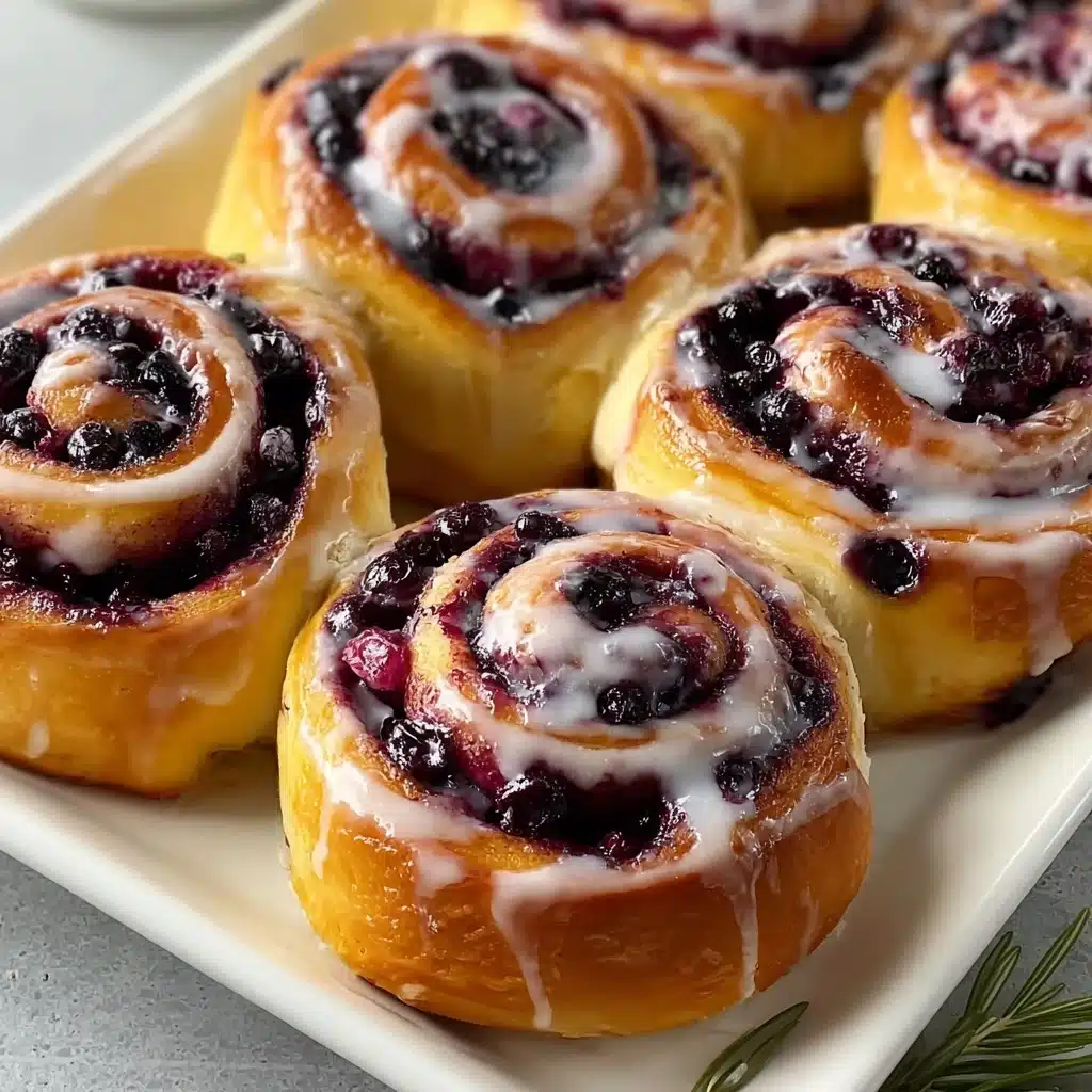 Fresh Huckleberry Cinnamon Rolls Recipe - Recipe Image