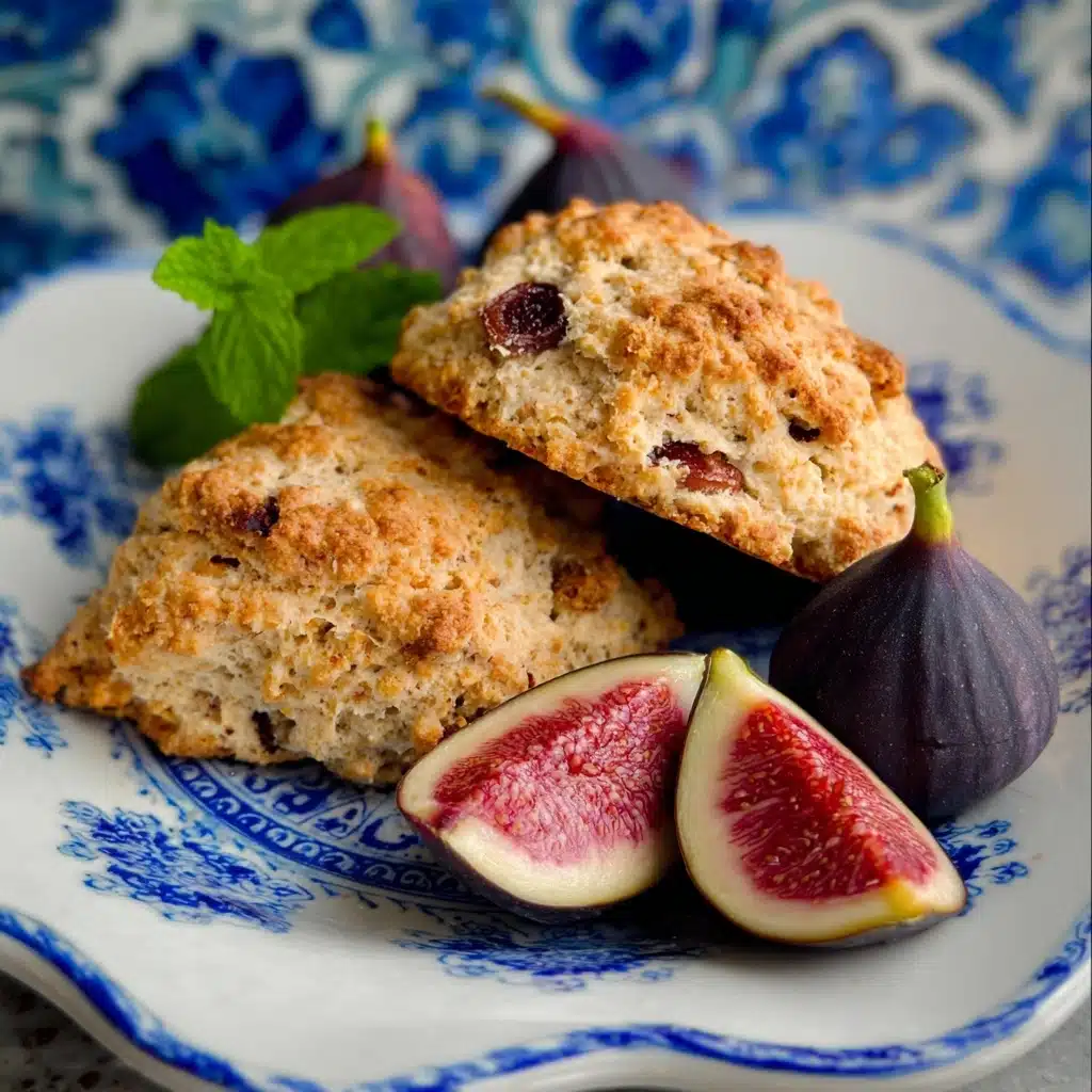 Fig Scones made with Fresh Figs and Walnuts Recipe - Recipe Image