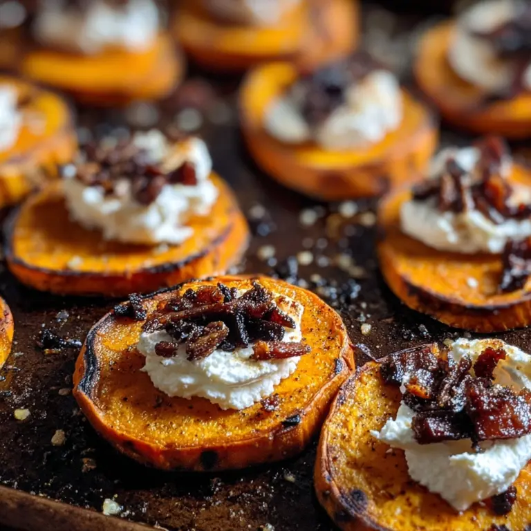 Sweet Potato Rounds with Goat Cheese Recipe