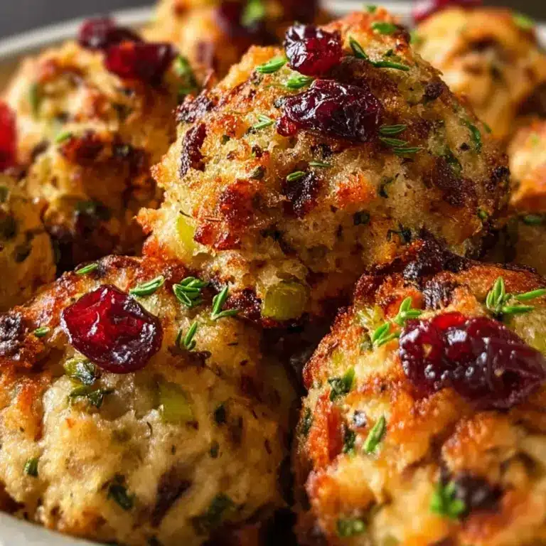 Festive Cranberry Turkey Stuffing Balls Recipe