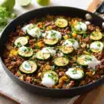 Zucchini and Ground Beef Skillet Recipe