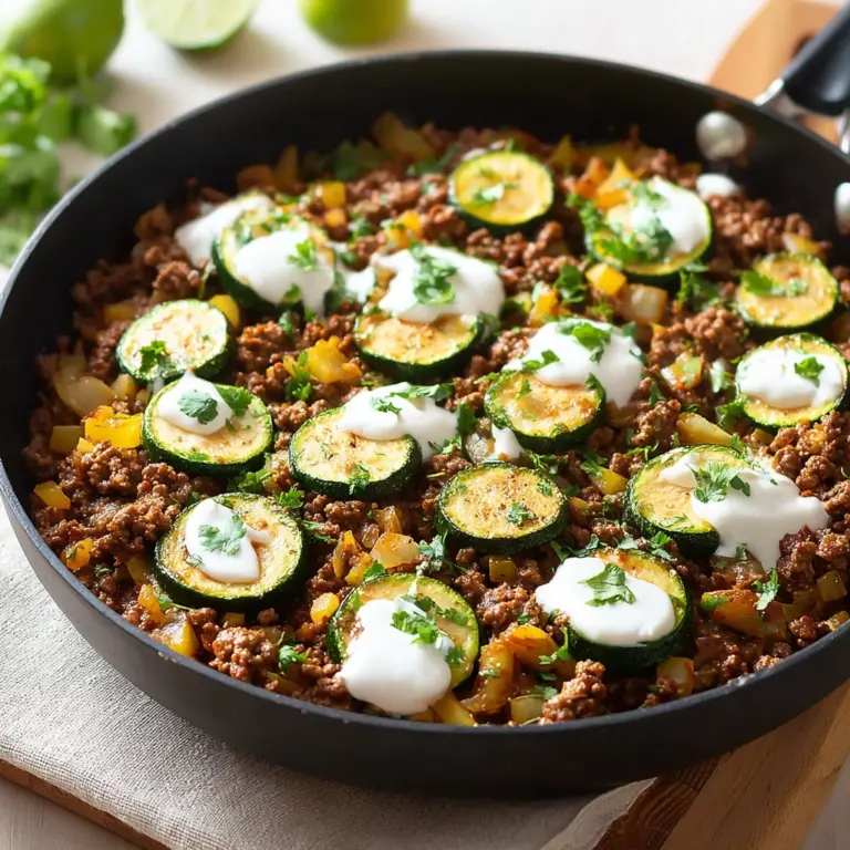 Zucchini and Ground Beef Skillet Recipe