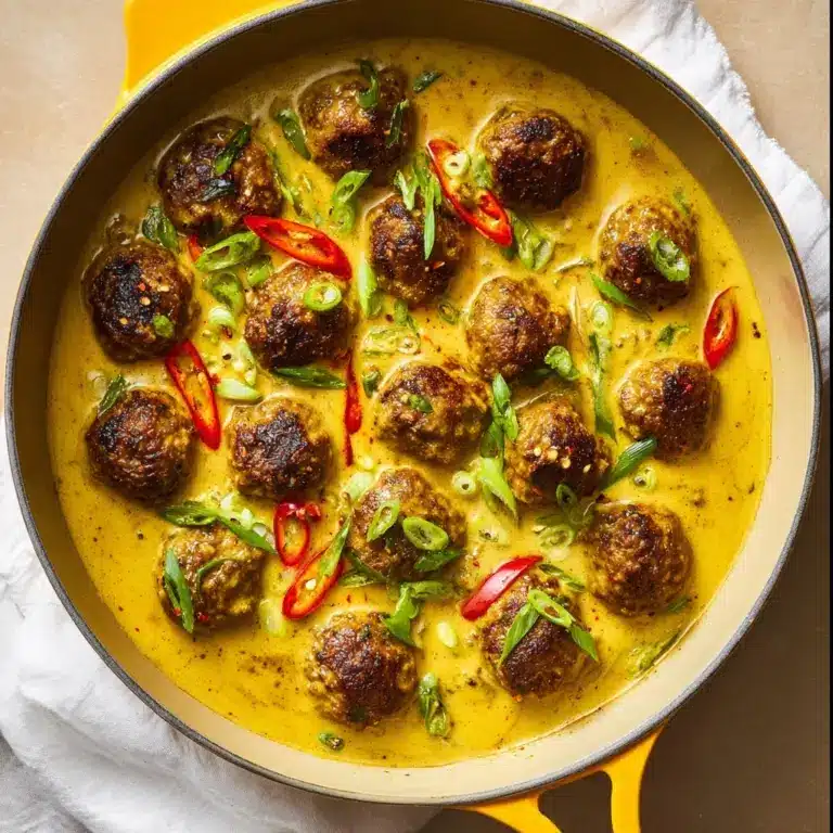 Jerk Meatballs In Coconut Curry Sauce Recipe