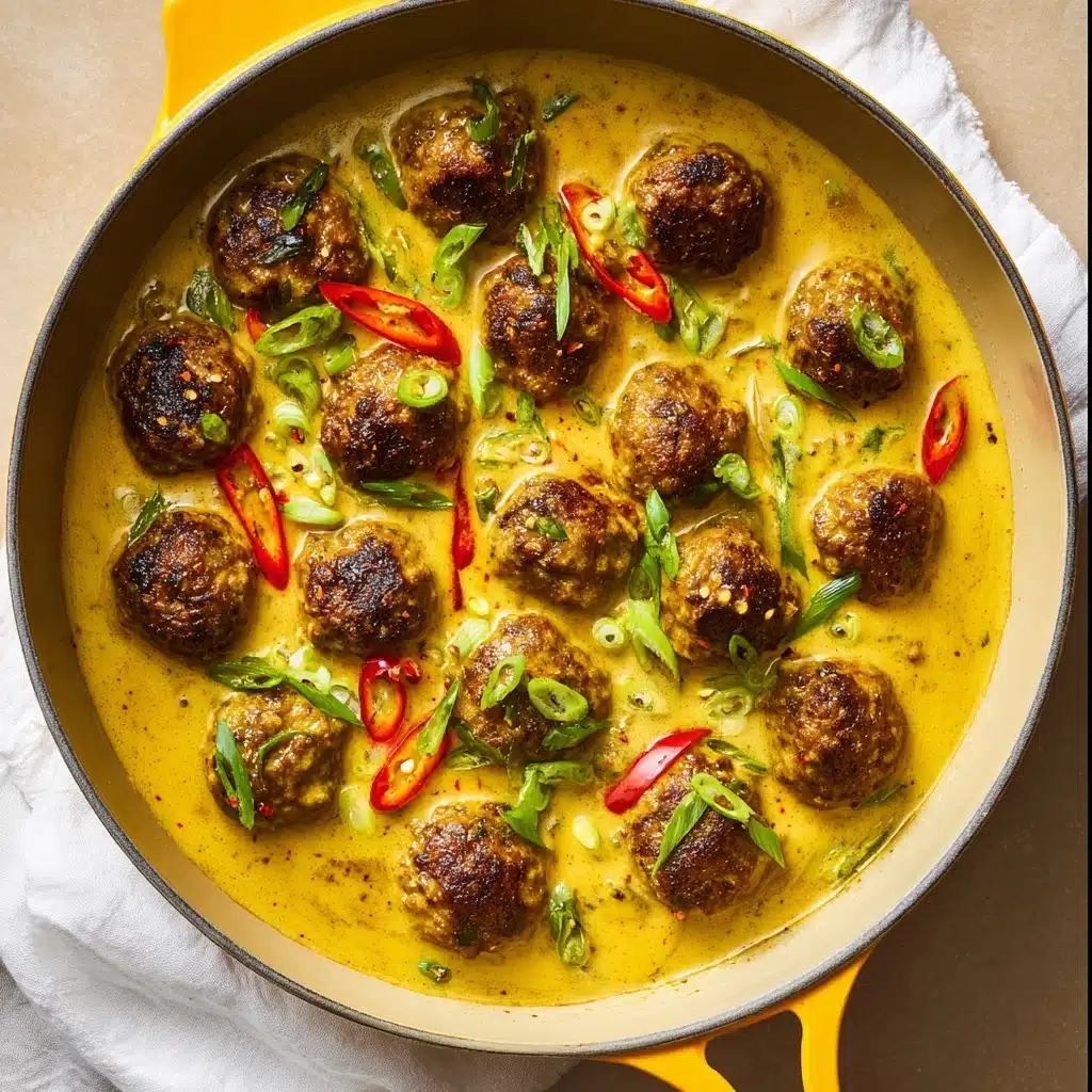 Jerk Meatballs In Coconut Curry Sauce Recipe - Recipe Image