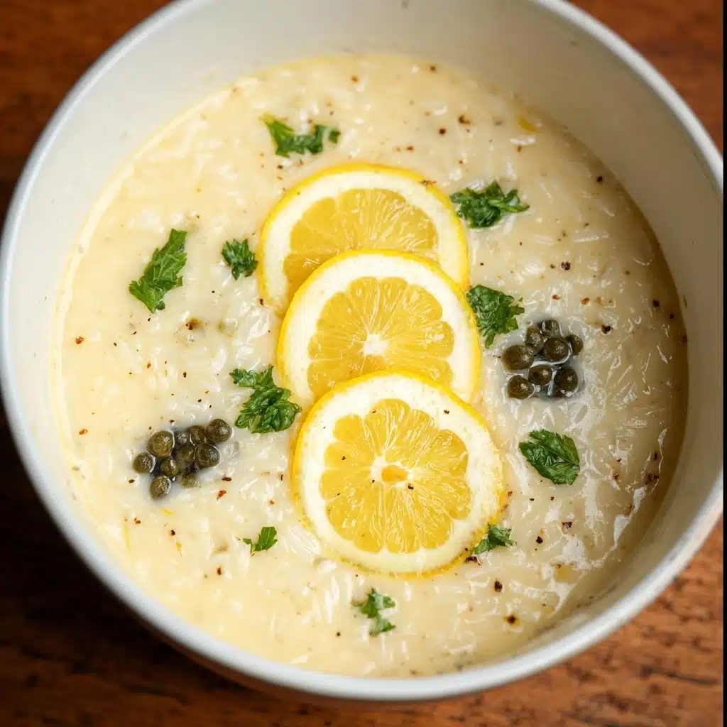 Creamy Lemon Chicken Orzo Soup Recipe - Recipe Image