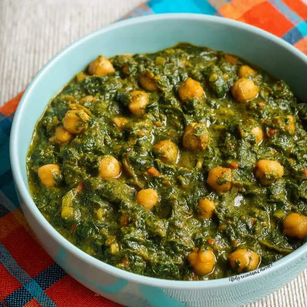 Chana Saag (Indian Spinach and Chickpeas Curry) Recipe - Recipe Image