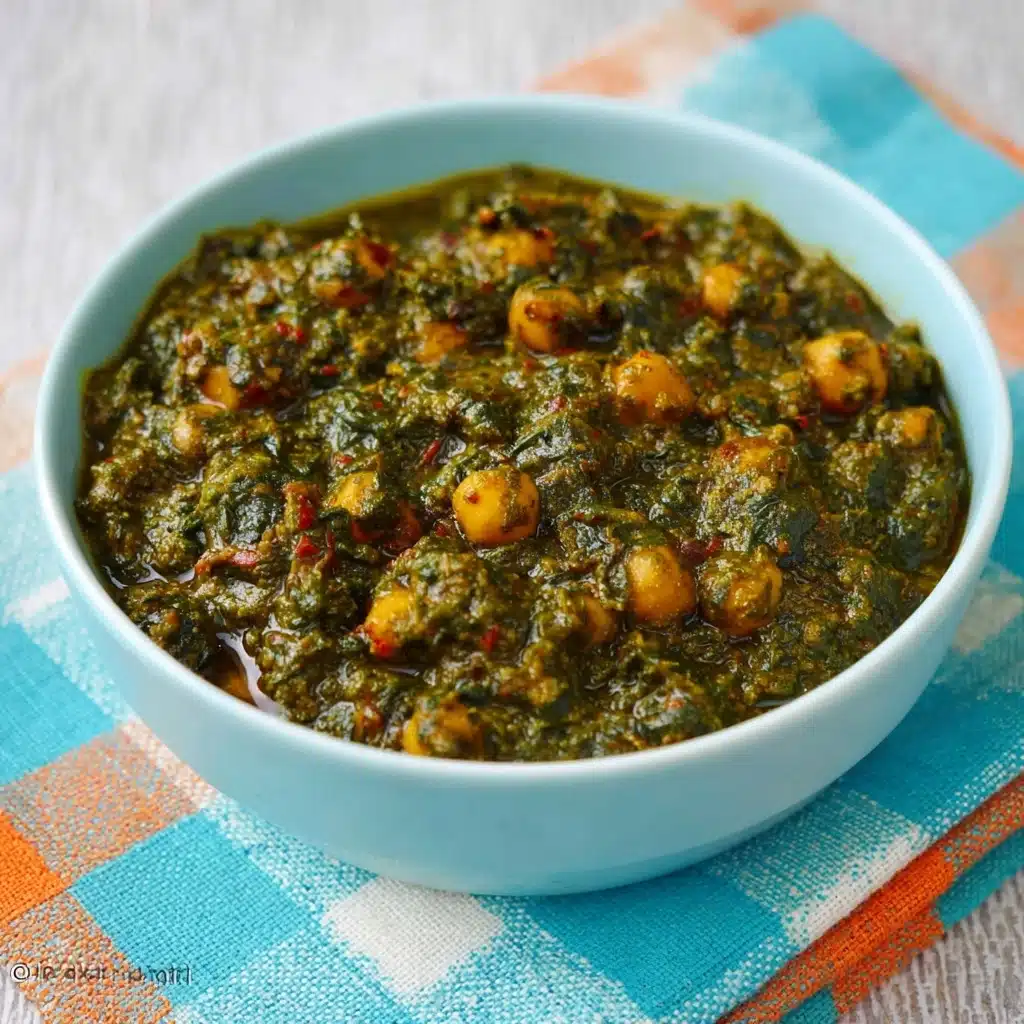 Chana Saag (Indian Spinach and Chickpeas Curry) Recipe - Recipe Image