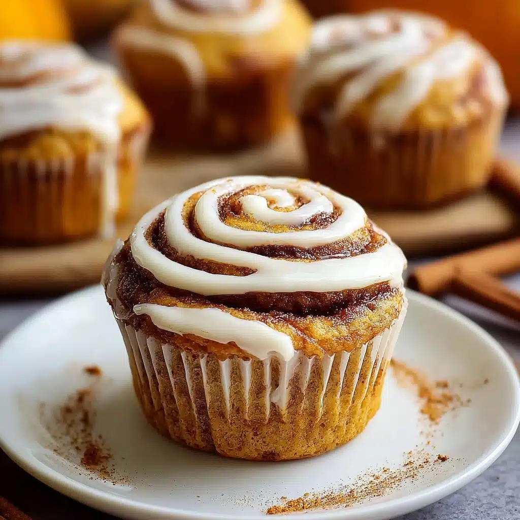 Pumpkin Cinnamon Roll Muffins Recipe - Recipe Image