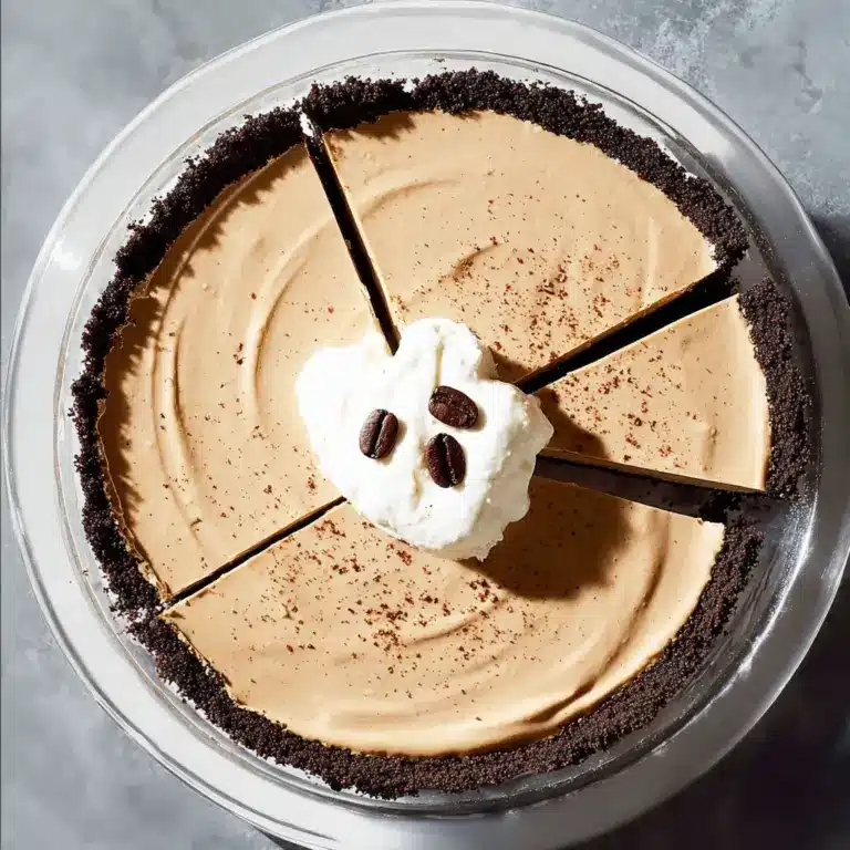 Creamy Coffee Pie Recipe (No Bake, 6 Ingredients) Recipe