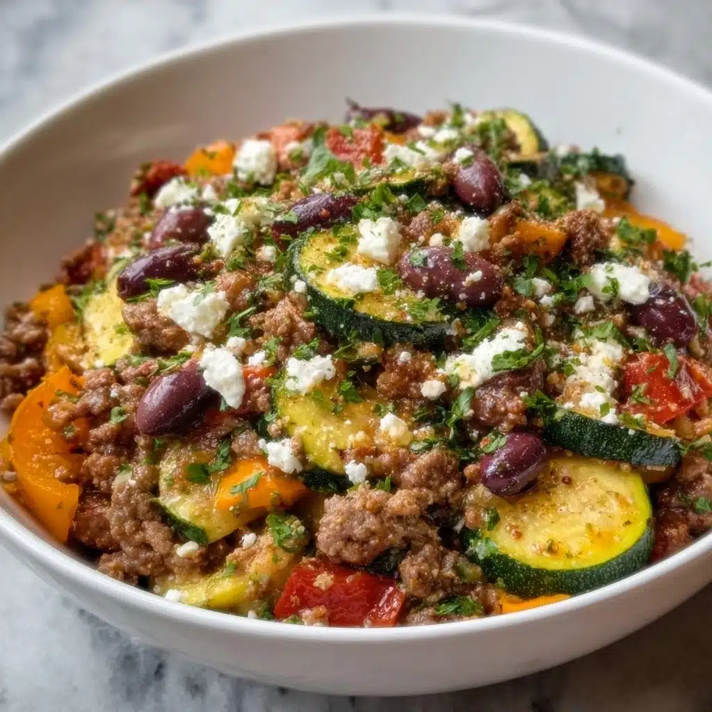 Mediterranean Ground Beef Stir-Fry Recipe - Recipe Image