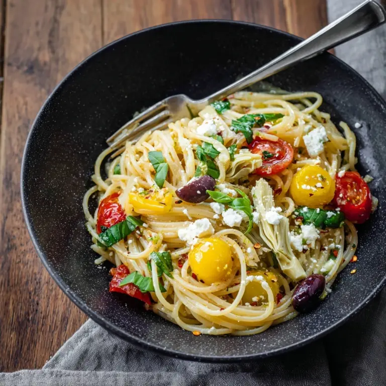 Simple Mediterranean Olive Oil Pasta Recipe
