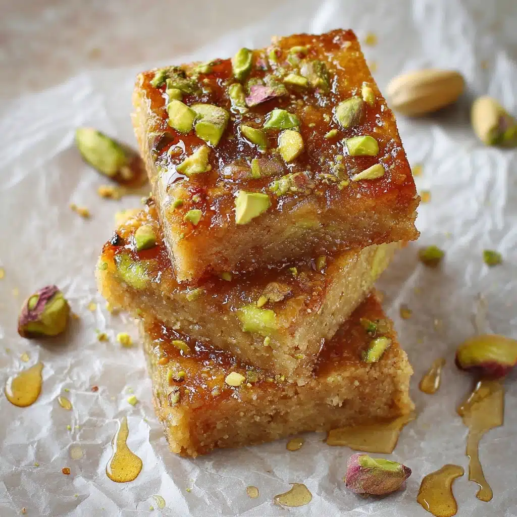 Brown Butter and Honey Pistachio Cookie Bars Recipe - Recipe Image