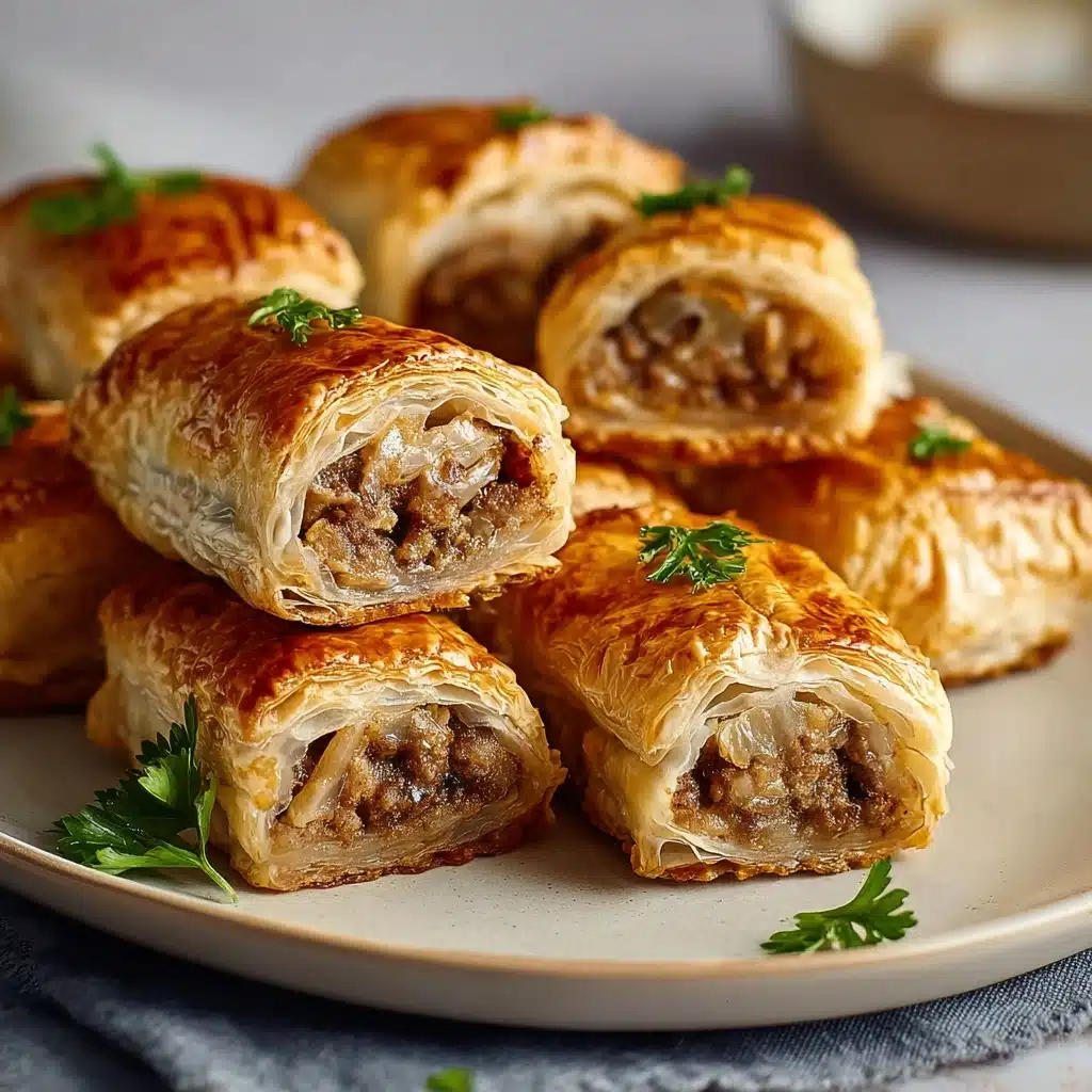 Savory French Onion Sausage Rolls Recipe - Recipe Image