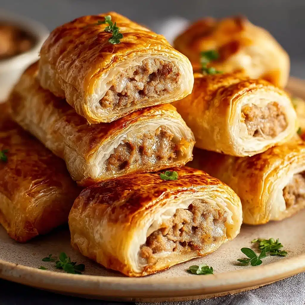 Savory French Onion Sausage Rolls Recipe - Recipe Image