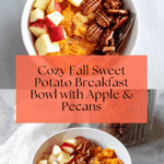 Cozy Fall Sweet Potato Breakfast Bowl with Apple & Pecans
