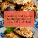 Fig Scones made with Fresh Figs and Walnuts Recipe