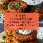 Lemon Chickpea Patties with Yogurt Sauce Recipe