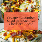 Creamy Cucumber Salad with Bacon and Cheese Recipe