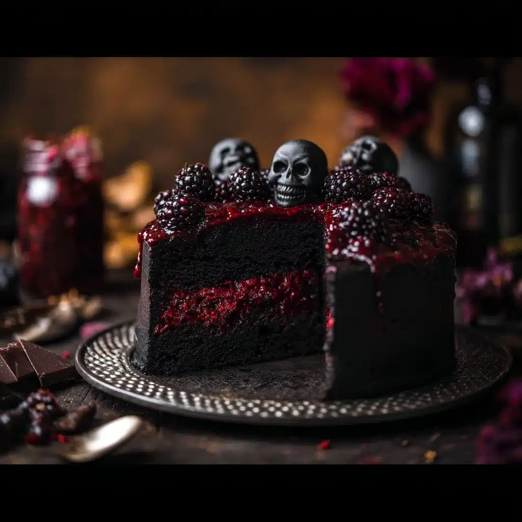 Spooky Black Velvet Halloween Cake Recipe - Recipe Image
