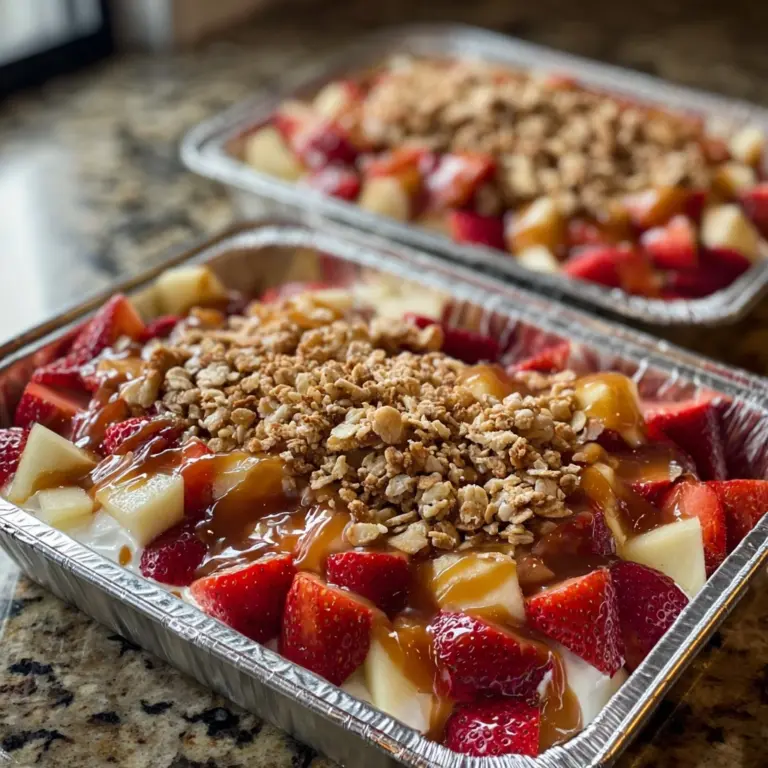 Cheesecake Fruit Salad In Tin Foil Tray Recipe