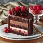 Dark Chocolate Raspberry Mousse Cake Recipe
