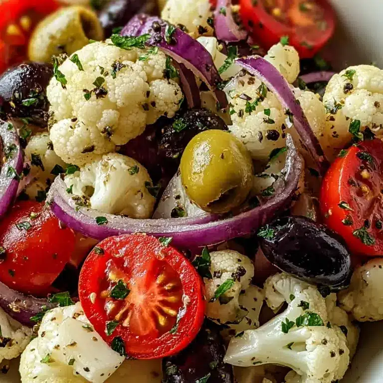 Mediterranean Marinated Cauliflower SaladIngredients Recipe