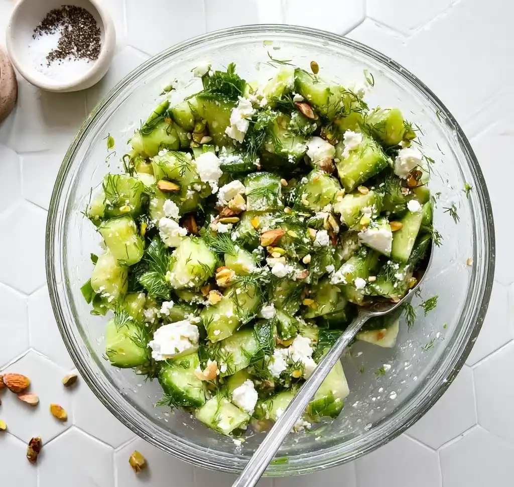 Smashed Cucumber Salad - With Feta and Dill Recipe