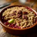 Spiced Cranberry Apple Crumble With Pecan Topping Recipe
