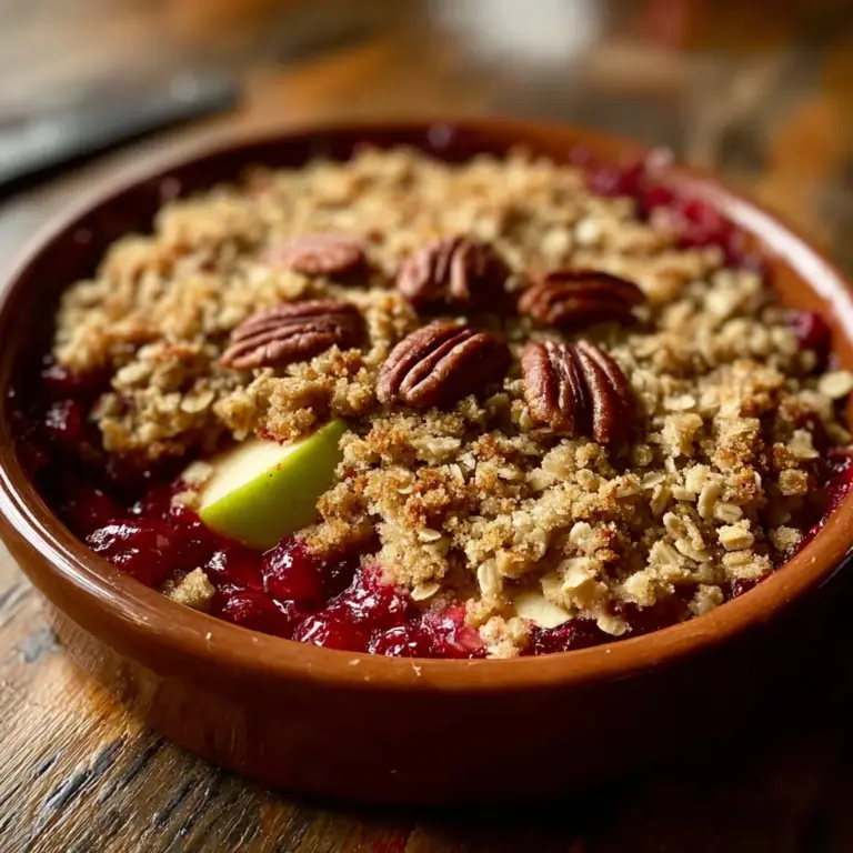 Spiced Cranberry Apple Crumble With Pecan Topping Recipe
