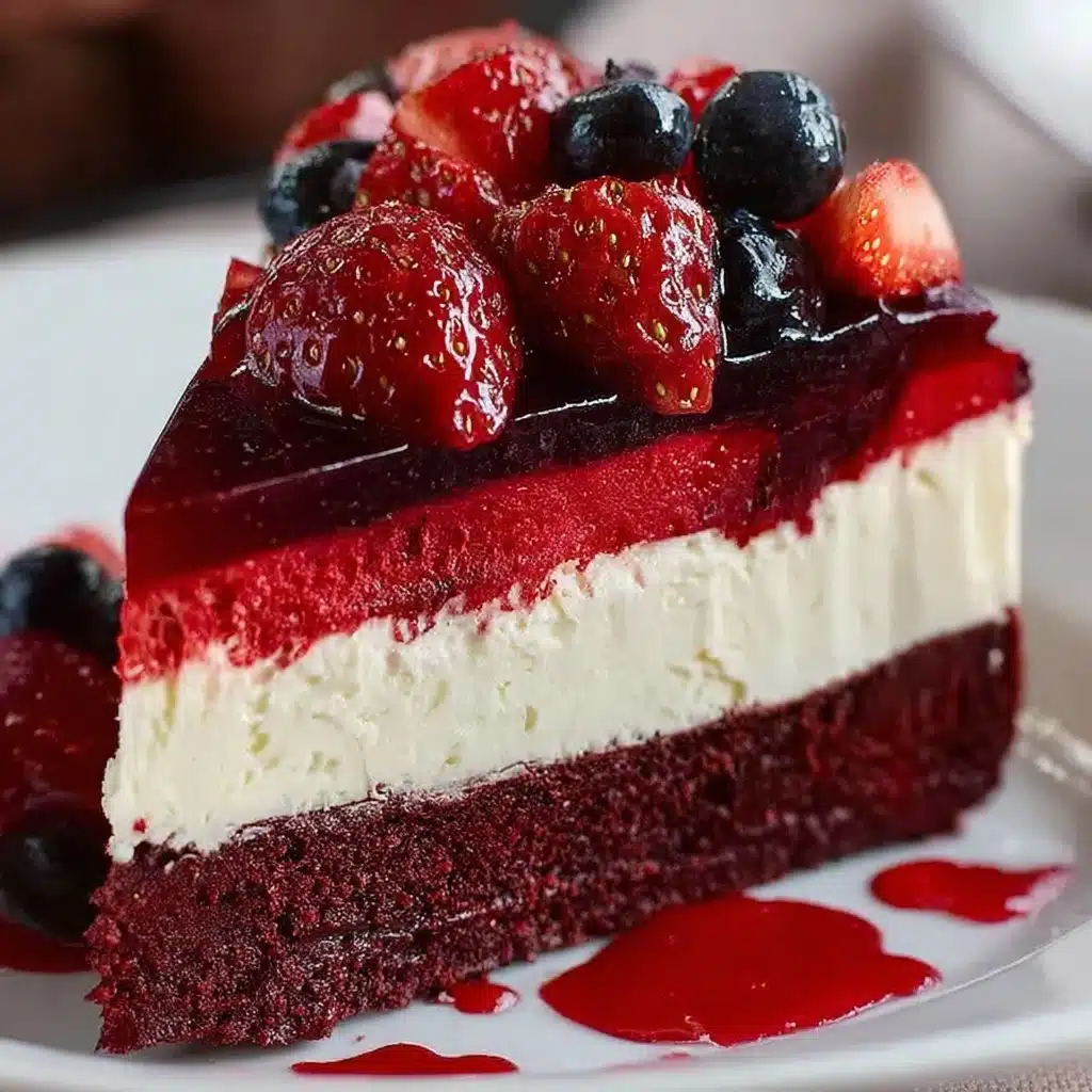 Red Velvet Strawberry Cheesecake Recipe - Recipe Image