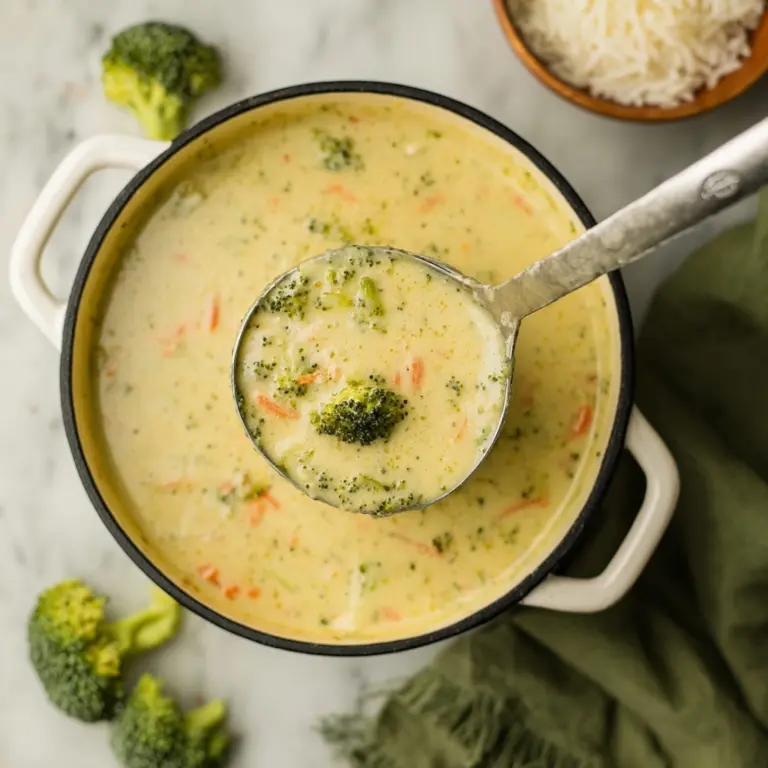 High Protein Broccoli Cheddar Soup Recipe