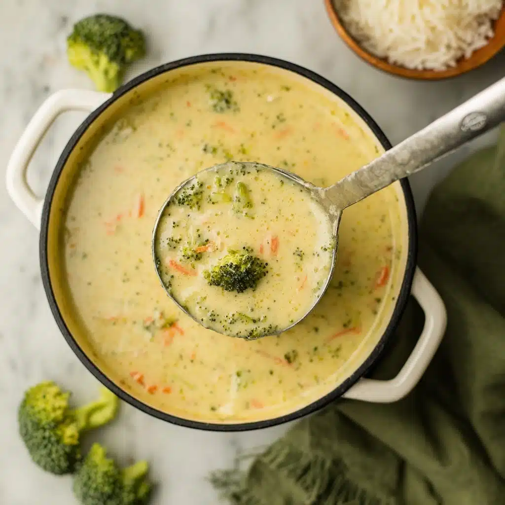 High Protein Broccoli Cheddar Soup Recipe - Recipe Image