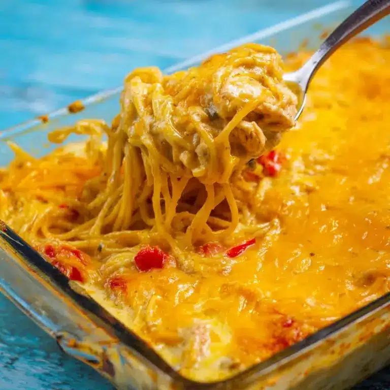 Spicy Southern Cheesy Chicken Spaghetti Casserole Recipe