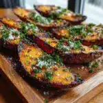Garlic Parmesan Sweet Potato Wedges Recipe