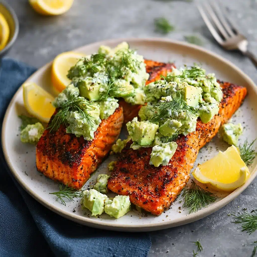 Baked Salmon with Avocado & Feta Recipe - Recipe Image