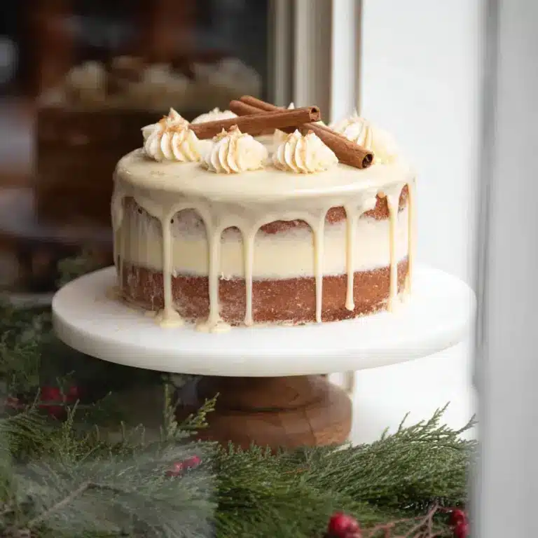 Best Christmas Spice Cake with Eggnog Buttercream Recipe