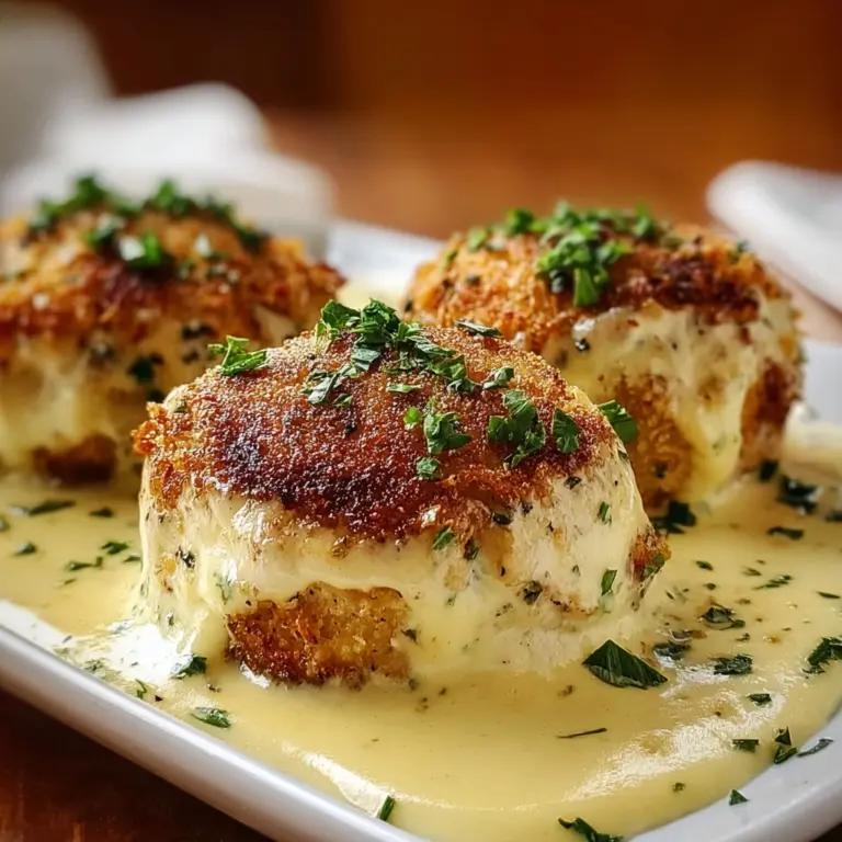 Chicken Pillows with Creamy Parmesan Sauce for Cozy Nights Recipe