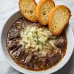 French Onion Beef Short Rib Soup Recipe