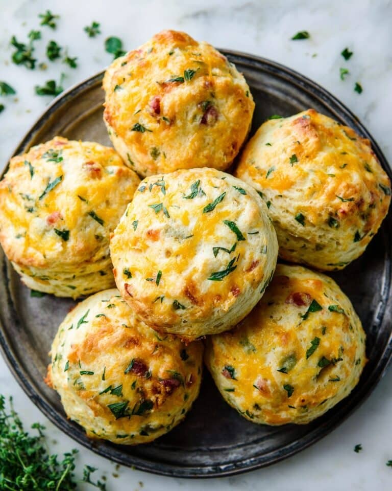 Breakfast Protein Biscuits with Ham & Cheese or Mediterranean Sausage Fillings Recipe