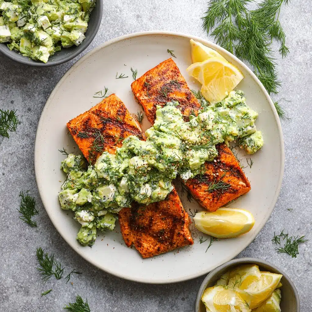 Baked Salmon with Avocado & Feta Recipe - Recipe Image