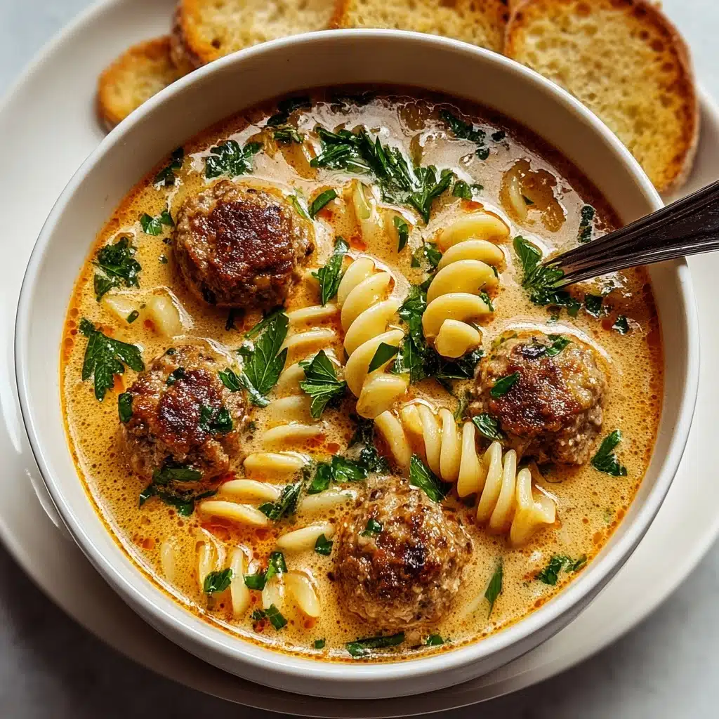 Creamy Italian Meatball Soup Recipe - Recipe Image