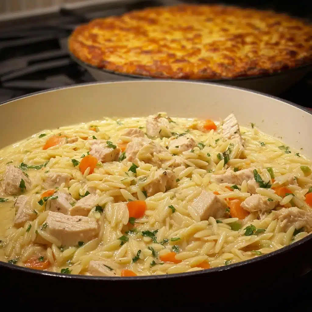 Creamy Chicken Pot Pie Orzo Recipe - Recipe Image