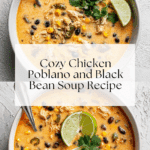 Easy Chicken, Poblano, and Black Bean Soup (Small Batch) Recipe