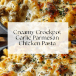 The Best Crockpot Garlic Parmesan Chicken Pasta Recipe