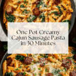 One Pot Creamy Cajun Sausage Pasta (30-Minutes) Recipe