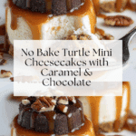 No Bake Turtle Mini Cheesecakes Recipe