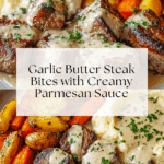 Garlic Butter Steak Bites with a Rich Parmesan Cream Sauce Recipe