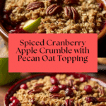 Spiced Cranberry Apple Crumble With Pecan Topping Recipe